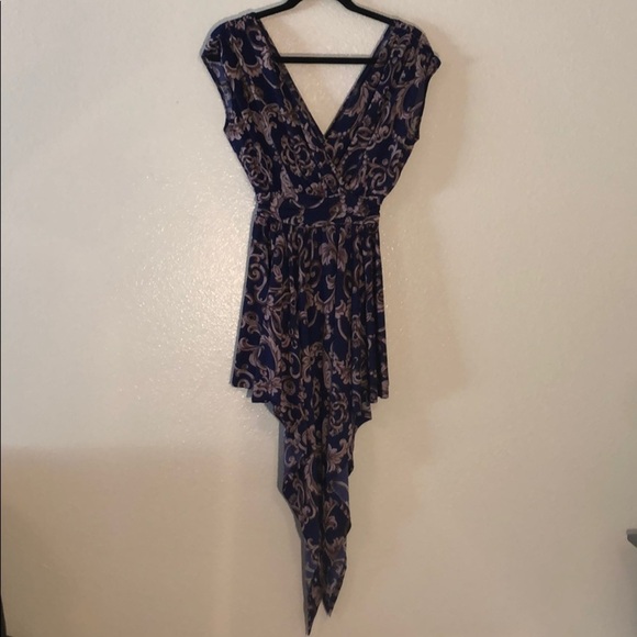 NWT Great Glam Blue Handkerchief Dress - Picture 1 of 4